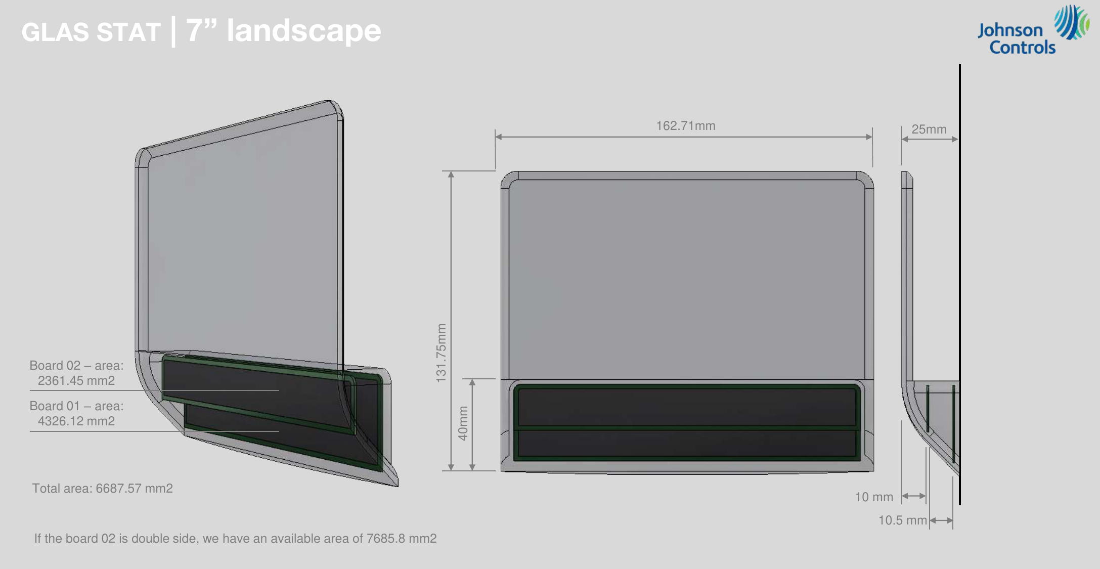 GLAS PCB board area packaging study
